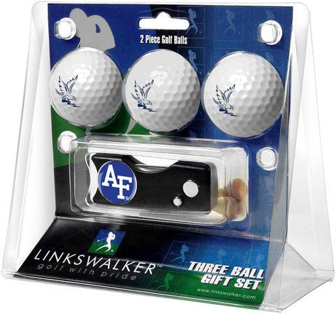 Air Force Falcons 3 Golf Ball Gift Pack with Spring Action Divot Tool