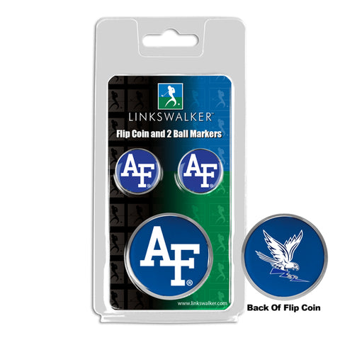 Air Force Falcons Flip Coin and 2 Golf Ball Marker Pack