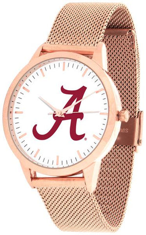 Alabama Crimson Tide - Mesh Statement Watch - Rose Band - SuntimeDirect