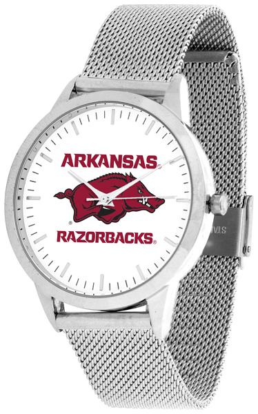 Arkansas Razonbacks - Mesh Statement Watch - Silver Band - SuntimeDirect