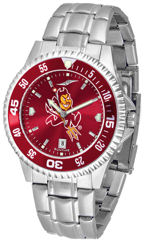 Arizona State Sun Devils - Competitor Steel AnoChrome  -  Color Bezel - SuntimeDirect