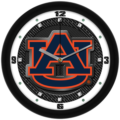 Auburn Tigers - Carbon Fiber Textured Wall Clock - SuntimeDirect