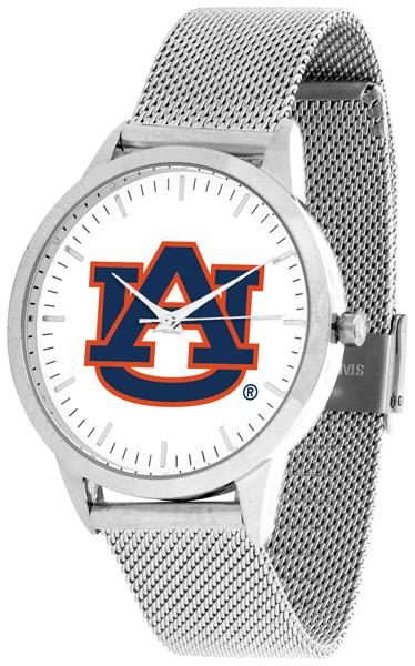 Auburn Tigers - Mesh Statement Watch - Silver Band - SuntimeDirect