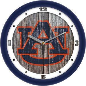 Auburn Tigers - Weathered Wood Wall Clock - SuntimeDirect