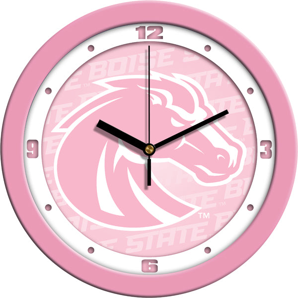 Boise State Broncos - Pink Wall Clock - SuntimeDirect
