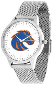 Boise State Broncos - Mesh Statement Watch - Silver Band - SuntimeDirect