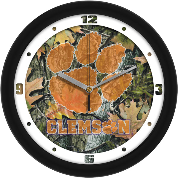 Clemson Tigers - Camo Wall Clock - SuntimeDirect