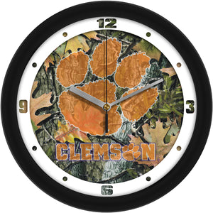 Clemson Tigers - Camo Wall Clock - SuntimeDirect