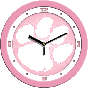 Clemson Tigers - Pink Wall Clock - SuntimeDirect