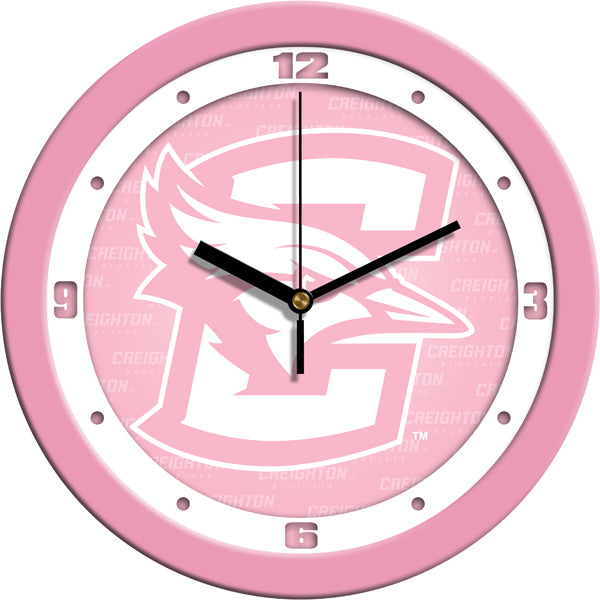 Creighton University Bluejays - Pink Wall Clock - SuntimeDirect