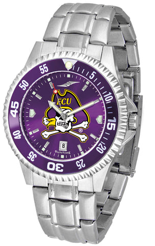 East Carolina Pirates - Competitor Steel AnoChrome  -  Color Bezel - SuntimeDirect