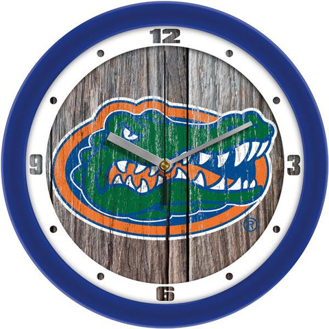 Florida Gators - Weathered Wood Wall Clock - SuntimeDirect