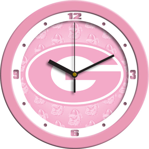 Georgia Bulldogs - Pink Wall Clock - SuntimeDirect
