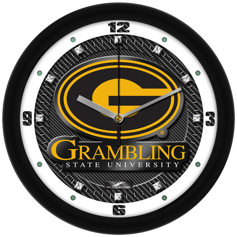 Grambling State University Tigers - Carbon Fiber Textured Wall Clock - SuntimeDirect