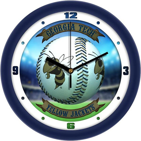 Georgia Tech Yellow Jackets - Home Run Wall Clock - SuntimeDirect