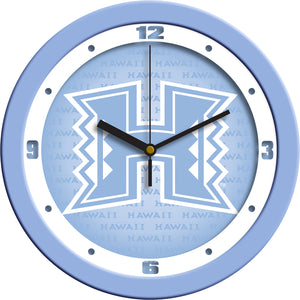 Hawaii Warriors - Baby Blue Wall Clock - SuntimeDirect