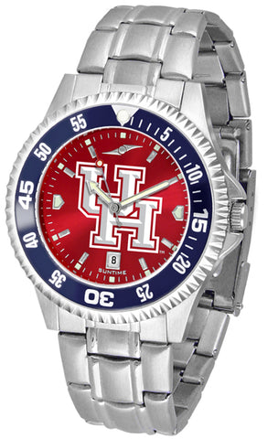 Houston Cougars - Competitor Steel AnoChrome  -  Color Bezel - SuntimeDirect