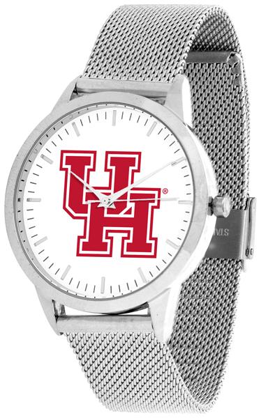 Houston Cougars - Mesh Statement Watch - Silver Band - SuntimeDirect