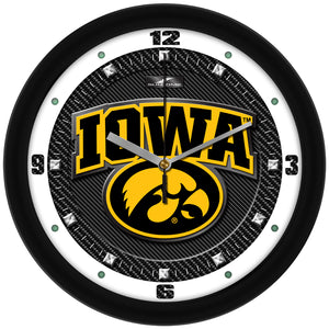 Iowa Hawkeyes - Carbon Fiber Textured Wall Clock - SuntimeDirect
