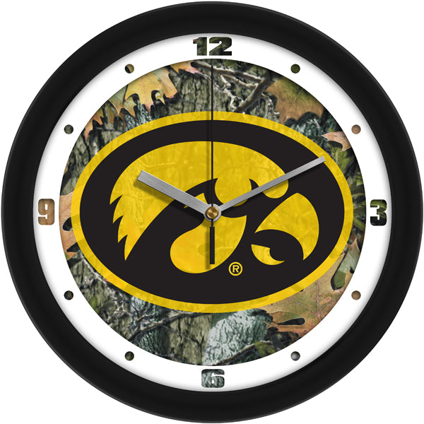 Iowa Hawkeyes - Camo Wall Clock - SuntimeDirect