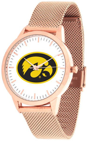 Iowa Hawkeyes - Mesh Statement Watch - Rose Band - SuntimeDirect