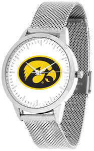 Iowa Hawkeyes - Mesh Statement Watch - Silver Band - SuntimeDirect