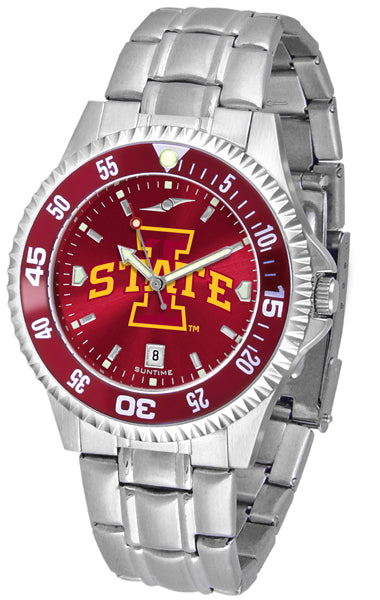 Iowa State Cyclones - Competitor Steel AnoChrome  -  Color Bezel - SuntimeDirect