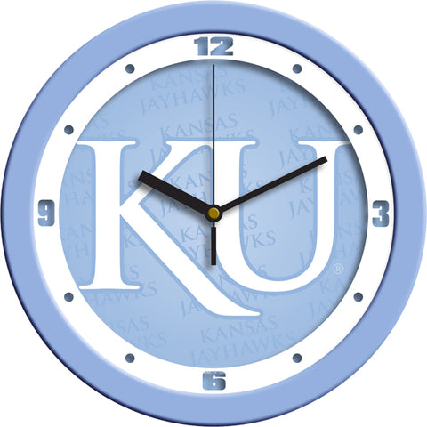 Kansas Jayhawk - Baby Blue Wall Clock - SuntimeDirect