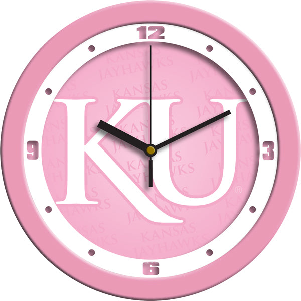 Kansas Jayhawk - Pink Wall Clock - SuntimeDirect