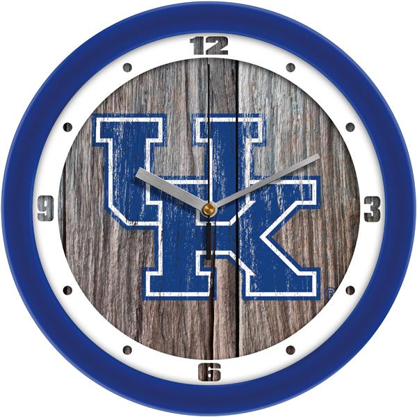 Kentucky Wildcats - Weathered Wood Wall Clock - SuntimeDirect