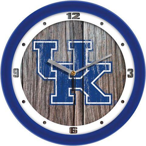 Kentucky Wildcats - Weathered Wood Wall Clock - SuntimeDirect