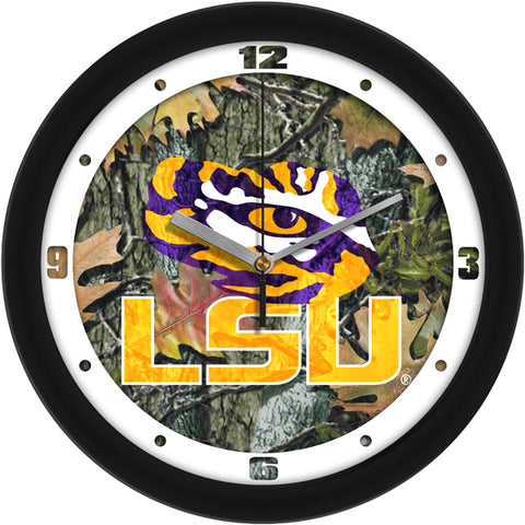 LSU Tigers - Camo Wall Clock - SuntimeDirect