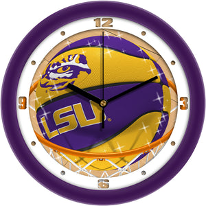 LSU Tigers - Slam Dunk Wall Clock - SuntimeDirect