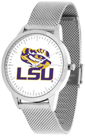 LSU Tigers - Mesh Statement Watch - Silver Band - SuntimeDirect