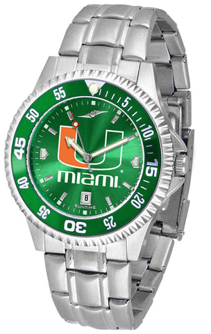 Miami Hurricanes - Competitor Steel AnoChrome  -  Color Bezel - SuntimeDirect