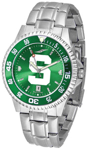 Michigan State Spartans - Competitor Steel AnoChrome  -  Color Bezel - SuntimeDirect