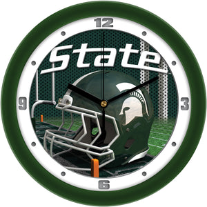 Michigan State Spartans - Football Helmet Wall Clock - SuntimeDirect