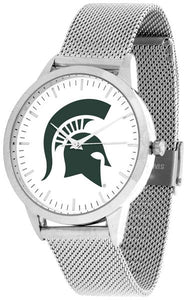 Michigan State Spartans - Mesh Statement Watch - Silver Band - SuntimeDirect
