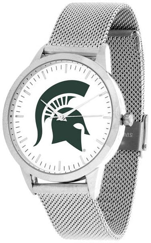 Michigan State Spartans - Mesh Statement Watch - Silver Band - SuntimeDirect