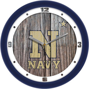 Naval Academy Midshipmen - Weathered Wood Wall Clock - SuntimeDirect