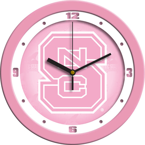 NC State Wolfpack - Pink Wall Clock - SuntimeDirect