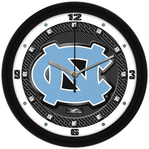 North Carolina Tar Heels - Carbon Fiber Textured Wall Clock - SuntimeDirect