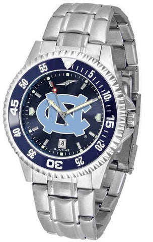 North Carolina Tar Heels - Competitor Steel AnoChrome  -  Color Bezel - SuntimeDirect