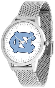 North Carolina Tar Heels - Mesh Statement Watch - Silver Band - SuntimeDirect