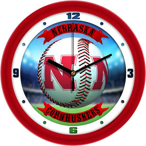 Nebraska Cornhuskers - Home Run Wall Clock - SuntimeDirect