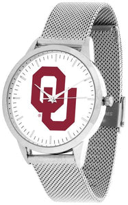 Oklahoma Sooners - Mesh Statement Watch - Silver Band - SuntimeDirect