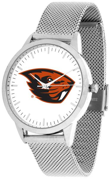 Oregon State Beavers - Mesh Statement Watch - Silver Band - SuntimeDirect