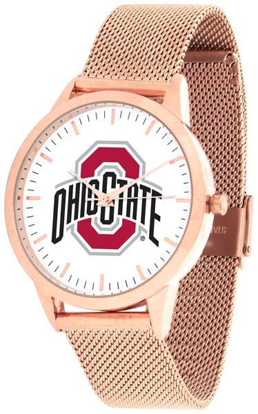 Ohio State Buckeyes - Mesh Statement Watch - Rose Band - SuntimeDirect