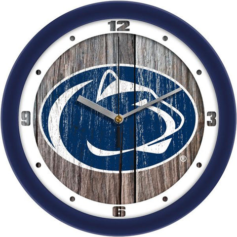Penn State Nittany Lions - Weathered Wood Wall Clock - SuntimeDirect