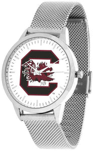 South Carolina Gamecocks - Mesh Statement Watch - Silver Band - SuntimeDirect